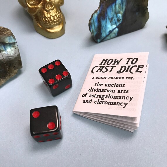 Divination Kit How To Cast Dice Zine Dice Set Etsy