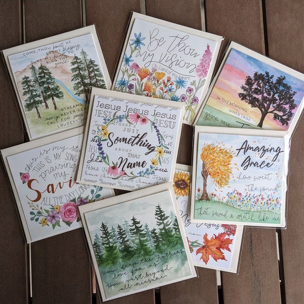 Hymnal Watercolor Greeting Cards