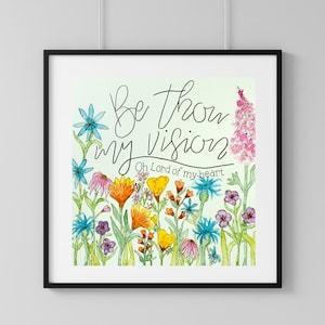 Be Thou My Vision 10x10 watercolor print