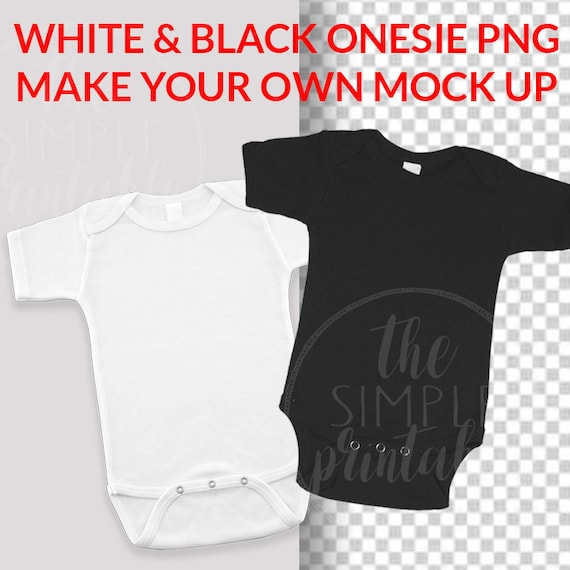 Free Blank White Black Baby Onesie Png File Baby (PSD) - Download Free