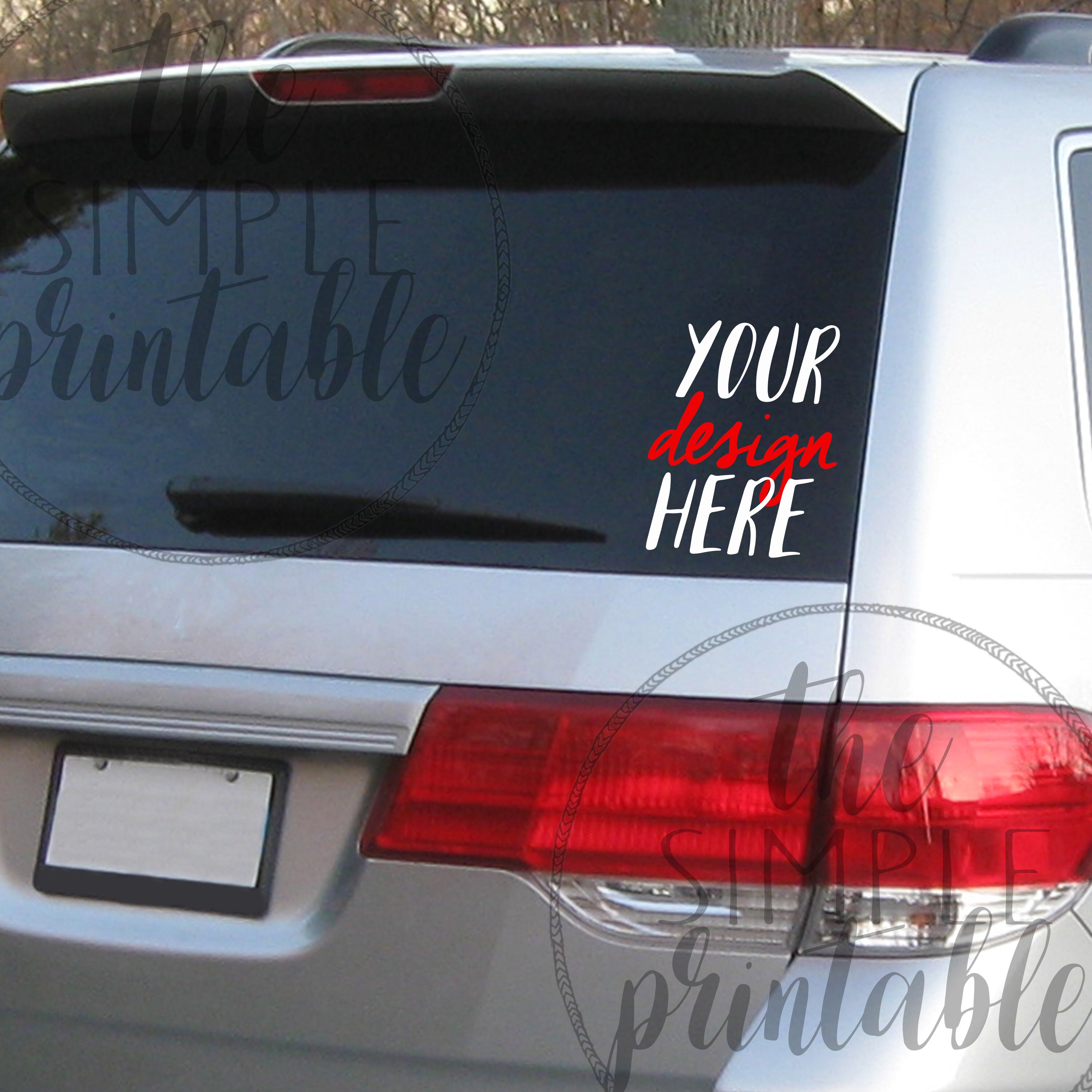 Download Car Decal Mockup Styled Mockup Svg Mockup Vinyl Car Decal Etsy