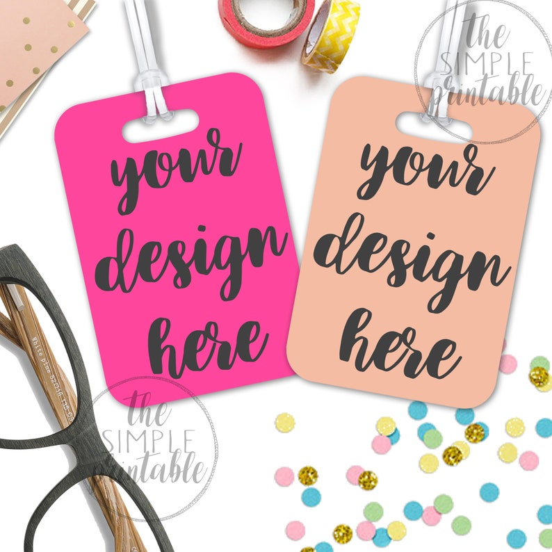 Download Luggage tag mockup styled mockup bag tag mockup diaper bag ...