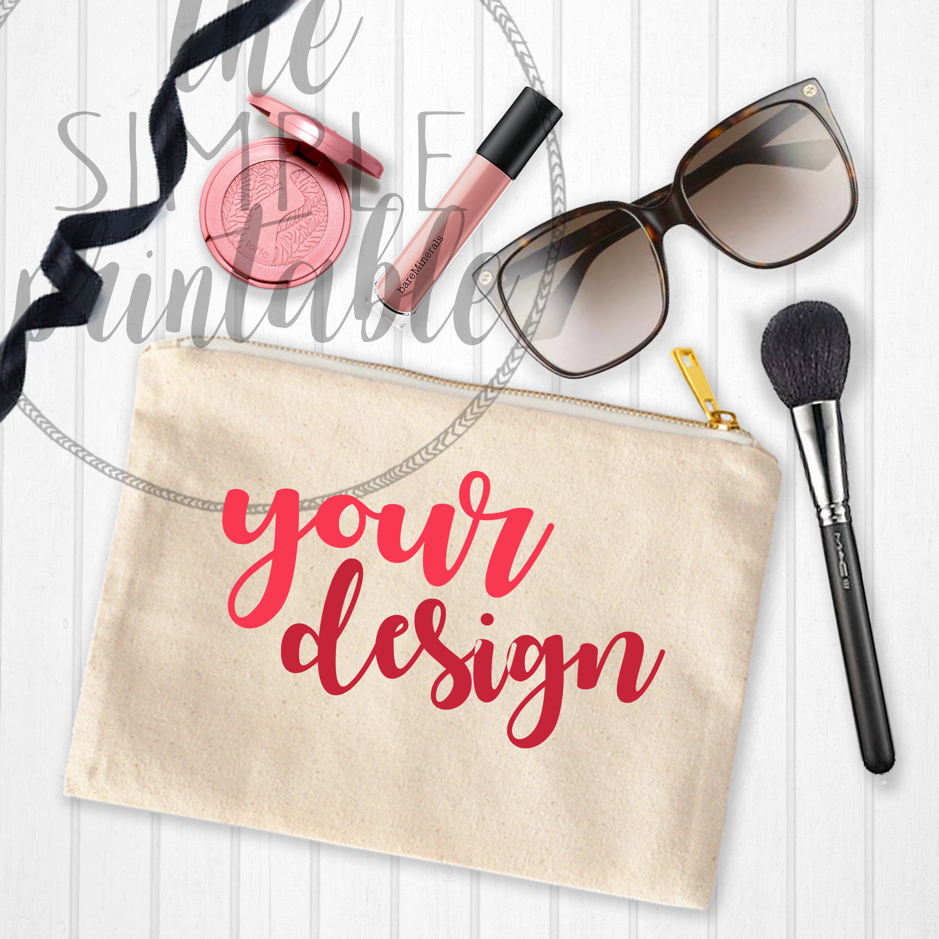 Download Cosmetic bag mockup desktop mockup makeup mockup mock up | Etsy