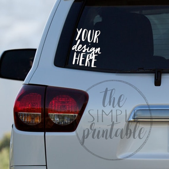 Download Car Decal Mockup Styled Mockup Svg Mockup Vinyl Car Decal Etsy