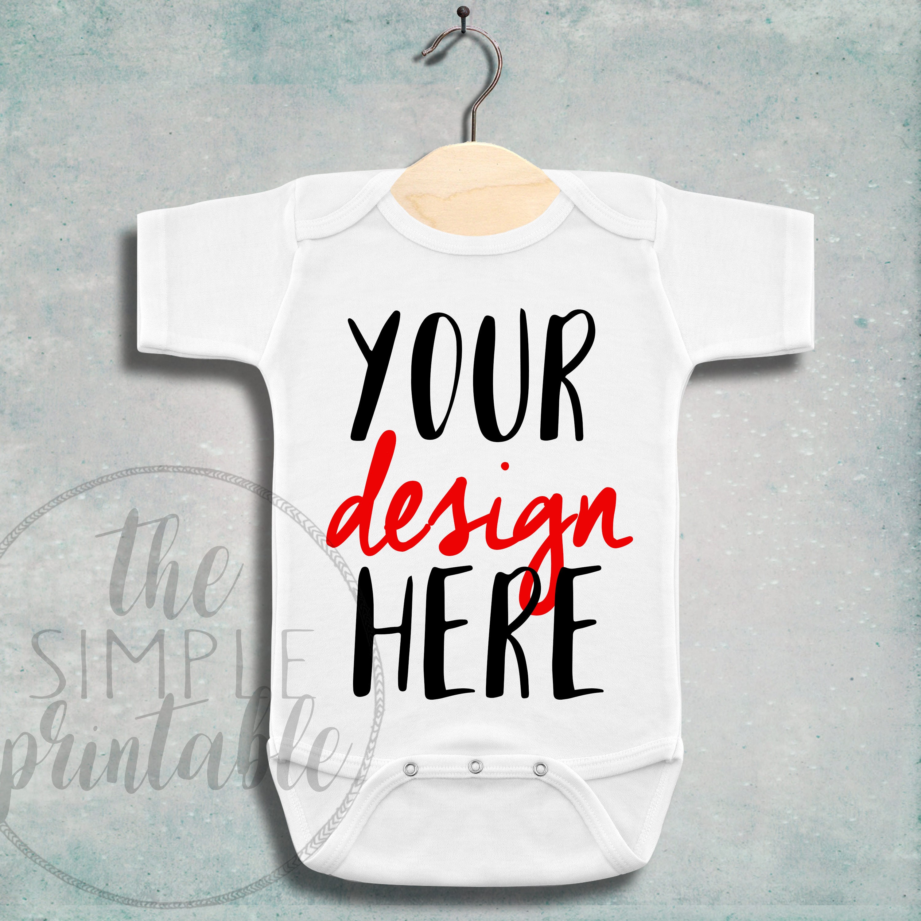Download Blank White Baby Onesie Mockup Fashion Design Styled Stock ...