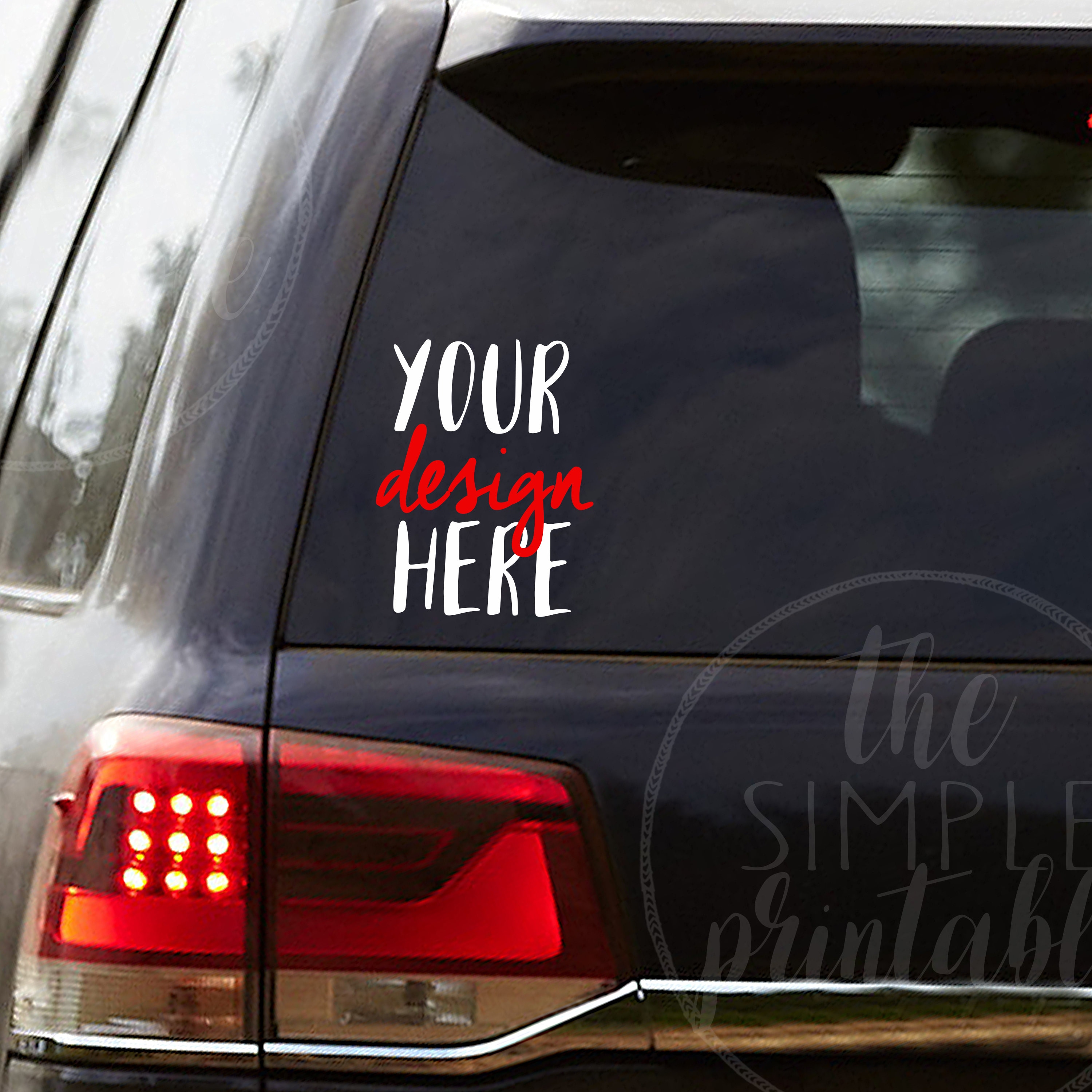 Car decal mockup styled mockup SVG mockup vinyl car decal | Etsy
