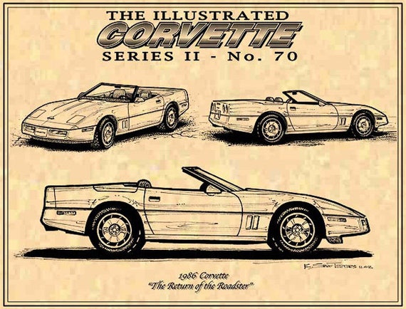 アート・デザイン・音楽 THE COMPLETE CORVETTE 1984-1990 C4 Chevrolet Corvette Coupe - Sliver-Gray 2 Tone