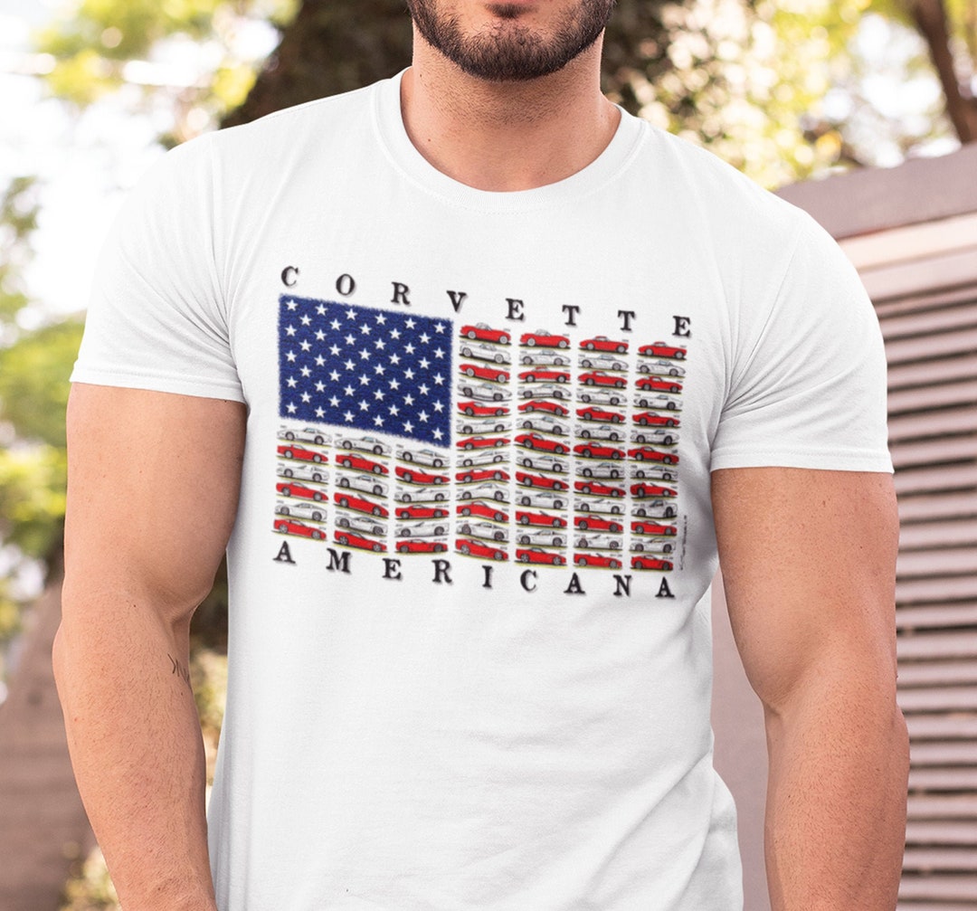 T-Shirt Uomo Corvette Made In USA, Maglietta In Cotone Regular Fit GM-1-CORV009-H58-12 - Foto 2
