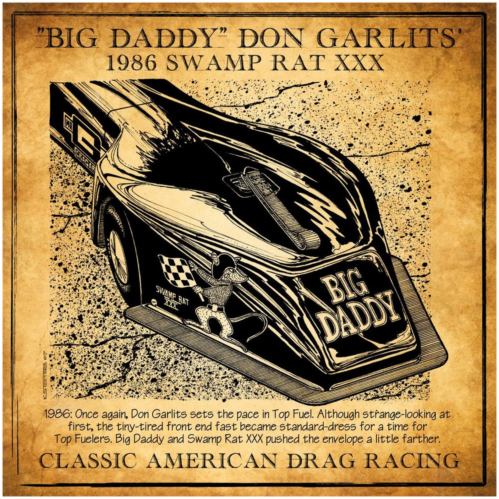 Big Daddy Don Garlits' 1986 Swamp Rat XXX Canvas Poster | Etsy
