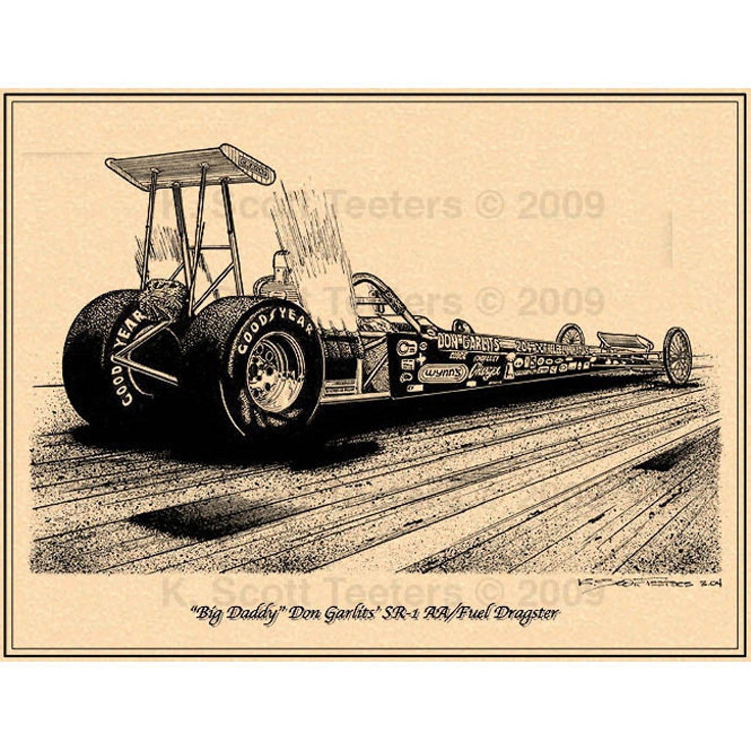 Don Garlits' SR-1 Top Fuel Dragster Car Art Art (rear),aa