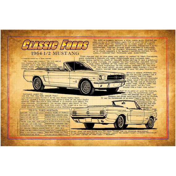 壁掛けシェルフ　1964マスタング ブル Blue 1964.5 Ford Mustang Front Wall Shelf- GoodSpeed USA