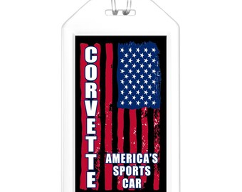 New Eckler’s Red C5 Corvette Convertible Luggage Tag 