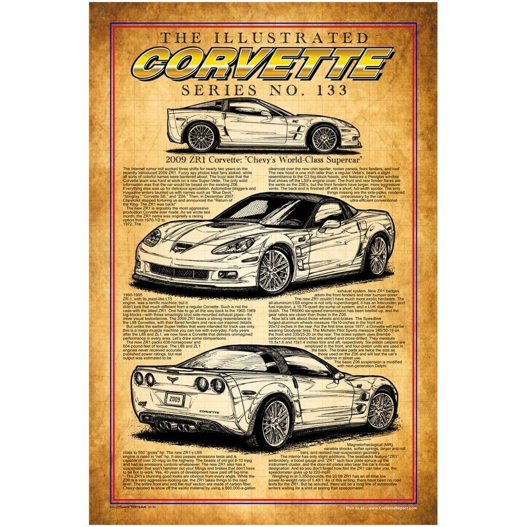 2009 ZR1 Corvette Canvas Poster Art Print, 12x18, 16x24 Classic C6 2009 ZR1  Corvette Décor, Corvette Garage, Corvette Man Cave Poster - Etsy, image size:1080x1080