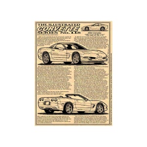 2004 Corvette Car Art Print,K. Scott Teeters,2004 Production Corvette,C5 Corvette,2004 C5 Generation,Corvette Print,Corvette Art