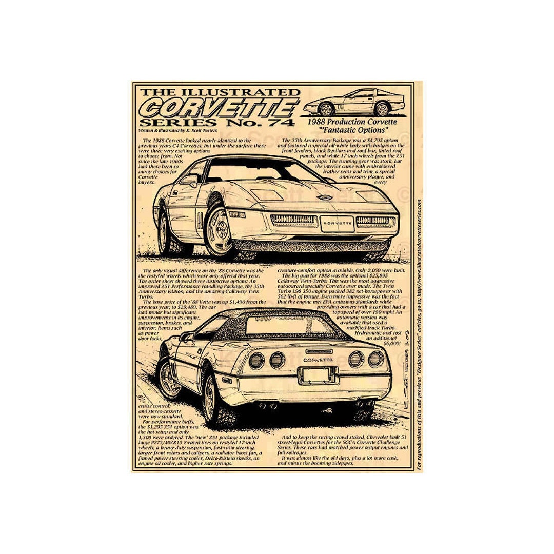 アート・デザイン・音楽 THE COMPLETE CORVETTE C6 Corvette Art Print – Edward Eksi Design