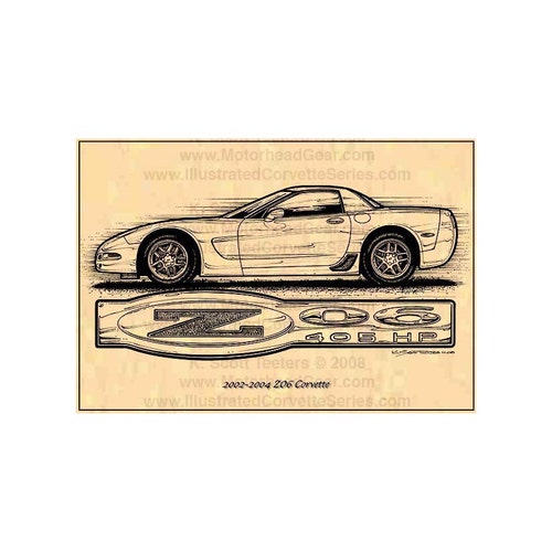 1959 Stingray Racer-color Corvette Car Print, Bill 1959 Stingray Racer-color Corvette Car Print, Bill
