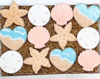Beach Themed Sugar Cookies - 1 Dozen