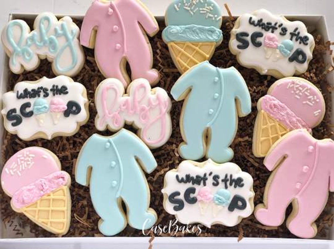What's The Scoop Baby Shower 1 Dozen Etsy