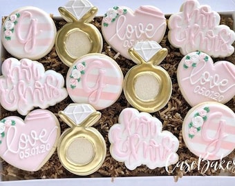 Bridal Shower/Wedding Sugar Cookies - 1 Dozen