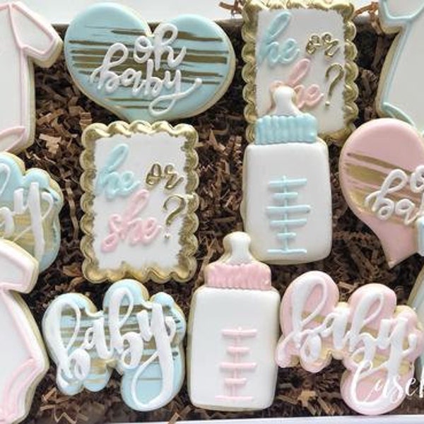 Gender Reveal Cookie Etsy