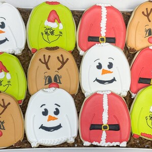 Ugly Sweater Decorated Christmas Sugar Cookies  - 1 Dozen