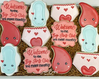 Big Girls Monthly Club First Period Sugar Cookies - 1 Dozen