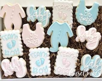 Team Boy or Team Girl Sugar Cookies - 1 Dozen