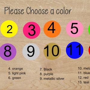 Puede incluir: Una carta de colores con 13 colores diferentes, numerados del 1 al 13. Los colores son blanco, amarillo, rosa intenso, naranja, rosa claro, verde, negro, morado, plata metalizada, oro metalizado, azul, rojo y azul verdoso.