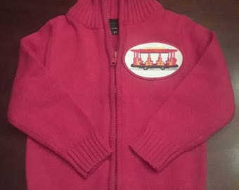 Daniel Tiger Red Trolley Full-Zip  Cardigan Sweater