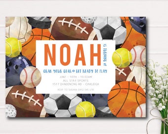 boys football invite etsy