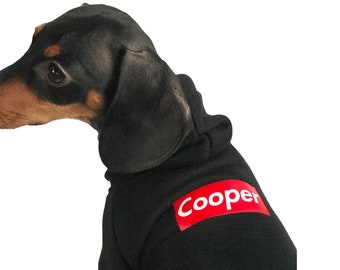 Custom Dog Hoodie || Personalized Dog Hoodie || Black Dog Hoodie || Pullover Dog Hoodie || Warm Dog Sweater || Dog Clothes ||