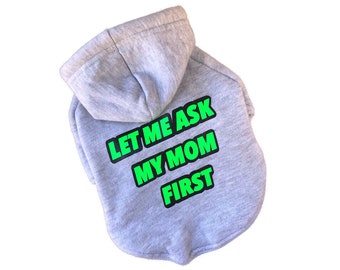 Grauer Hunde Hoodie || Hundebekleidung || || Hunde Sweatshirt || Hunde Hoodies || Kleiner Hund || Warme Hundebekleidung || Versandfertig ||