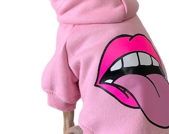 Pink Dog Hoodie | Dog Sweatshirt | Dog Clothes | Small Dog Apparel | Girl Dog Fashion |