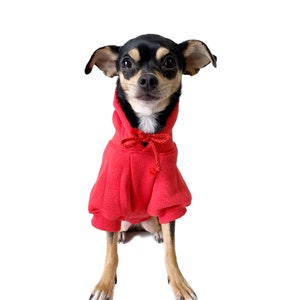 Felpa con cappuccio rossa per cani // Vestiti per cani // Maglione per cani // Vestiti per cani di grossa taglia // Felpa per cani // Felpe con cappuccio per cani // Cani di piccola taglia // Vestiti caldi per cani // Inverno