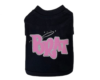 Dog T-shirt | Black Pink Sparkly | Pet Clothing | Small Dog Clothes