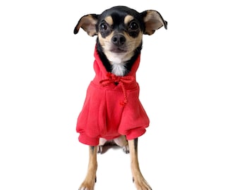 Red Dog Hoodie || Dog Clothes || Dog Sweater || Big Dog Clothes || Dog Sweatshirt || Dog Hoodies || Small Dog || Warm Dog Clothes || Winter