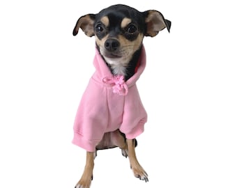 Plain Dog Hoodie || Dog Clothes || Pink || Dog Sweatshirt || Dog Hoodies || Small Dog || Warm Dog Clothes || Winter Dog Clothes ||