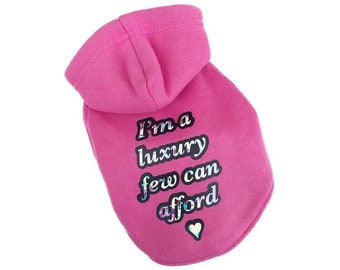 Holographic Dog Hoodie || Dog Sweater || Pink Dog Hoodie || Warm Dog Clothes ||