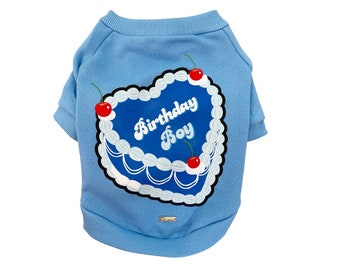 Birthday Boy Sweatshirt | Blue | Dog Bday Outfit | Small Dog Clothes |