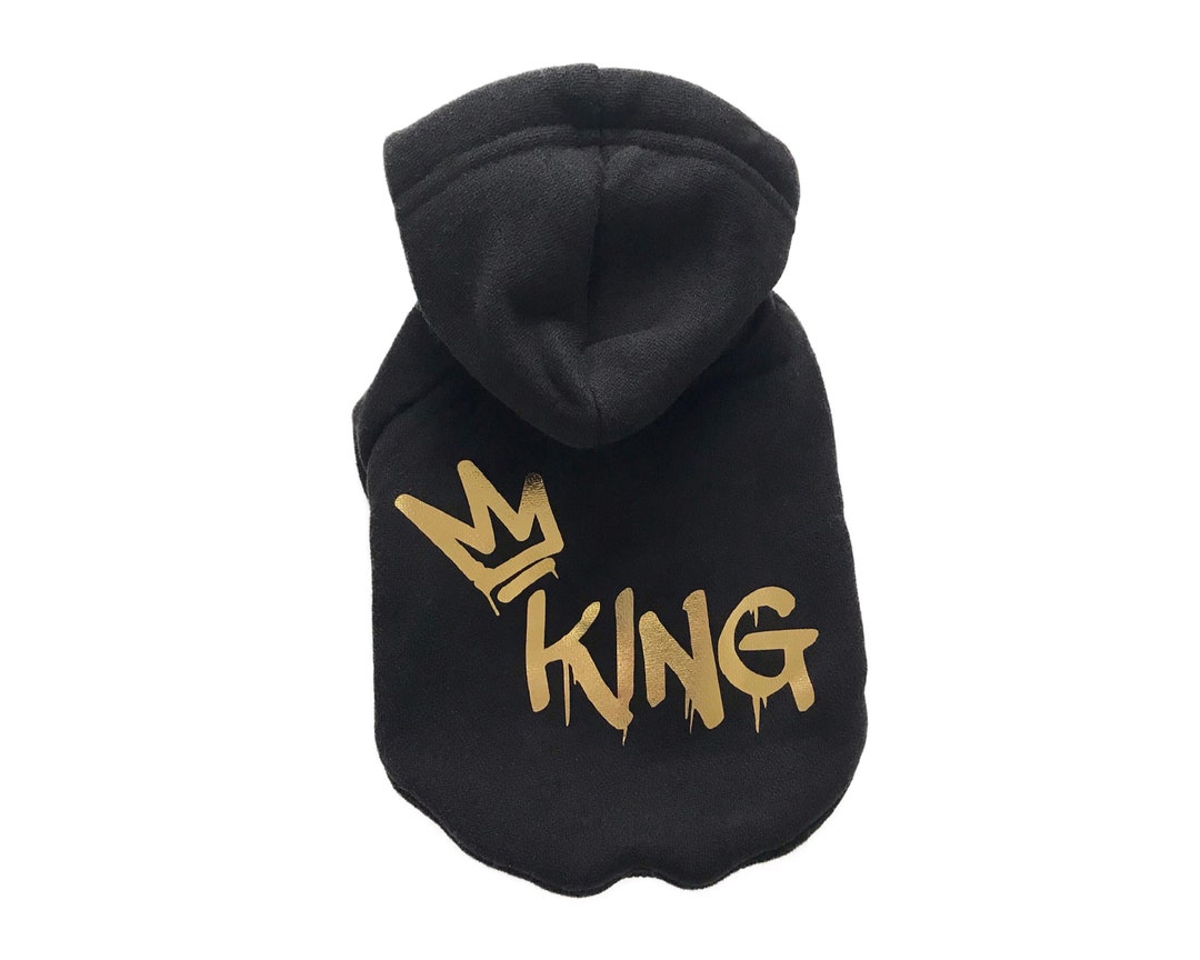 Black Dog Hoodie Custom Dog Hoodie Dog Sweater King Etsy