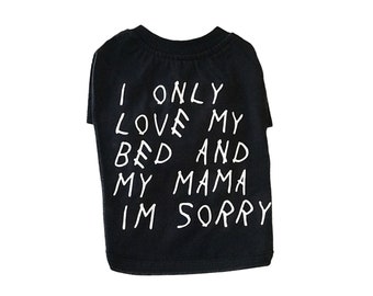 Dog T-shirt || Small Dog Clothes || Spring and Summer Dog Clothes || Cotton Dog Top || Cute Dog Apparel || Black and White ||