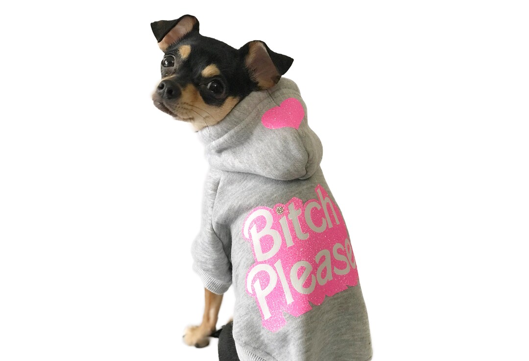 Grey Dog Hoodie Dog Apparel Dog Sweater Pink Dog Clothes Sparkly Small