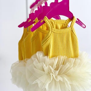 Fluffy Yellow Dog Tutu Dress