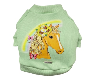 Majestic Dog Sweater | Small Dog Clothes | Dog Apparel | Green | Colourful | Pet Top