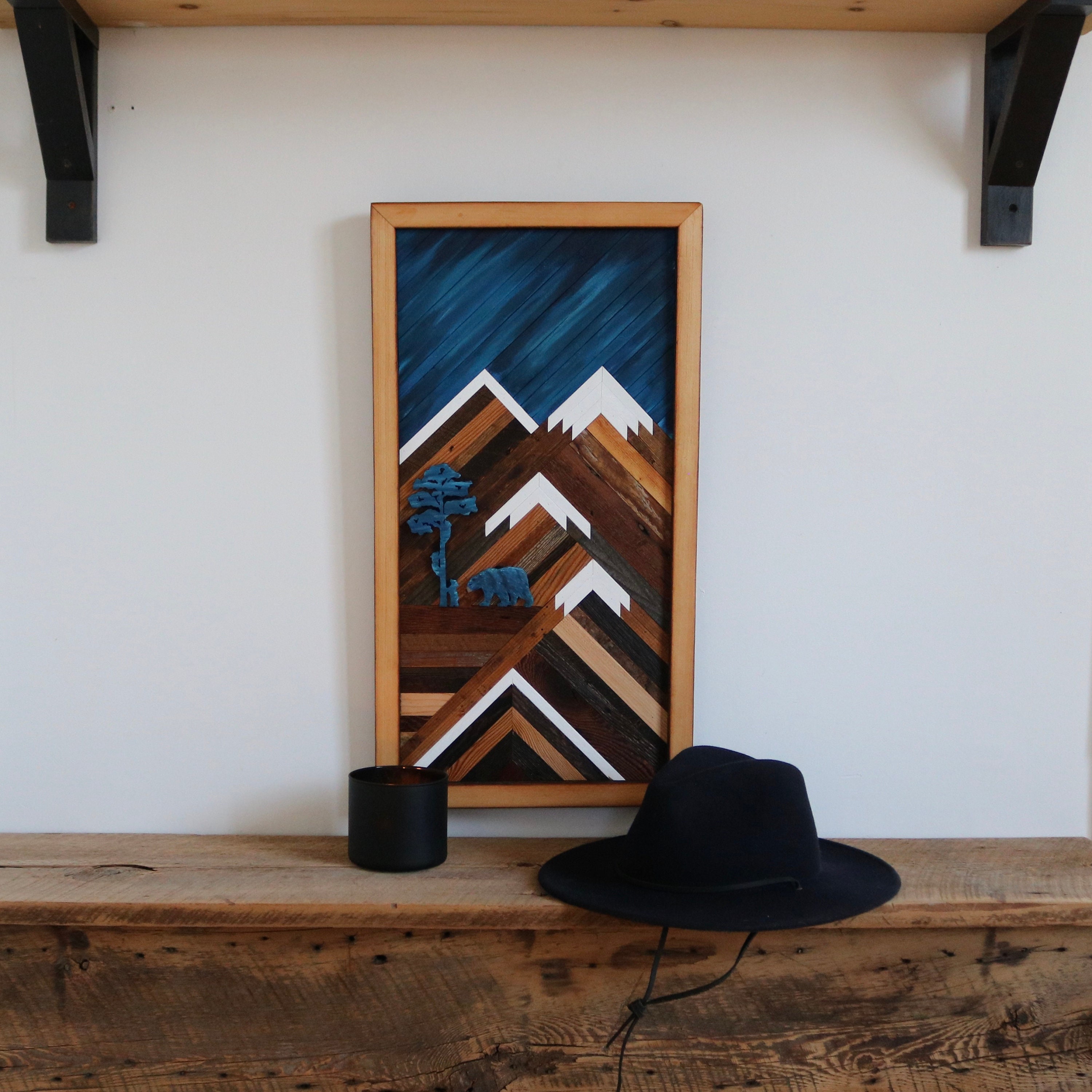 Reclaimed Wood Wall Art - Etsy