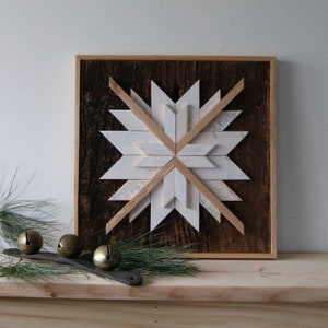 Rustic Wood Snowflake 3 Style Choices3 Sizes 