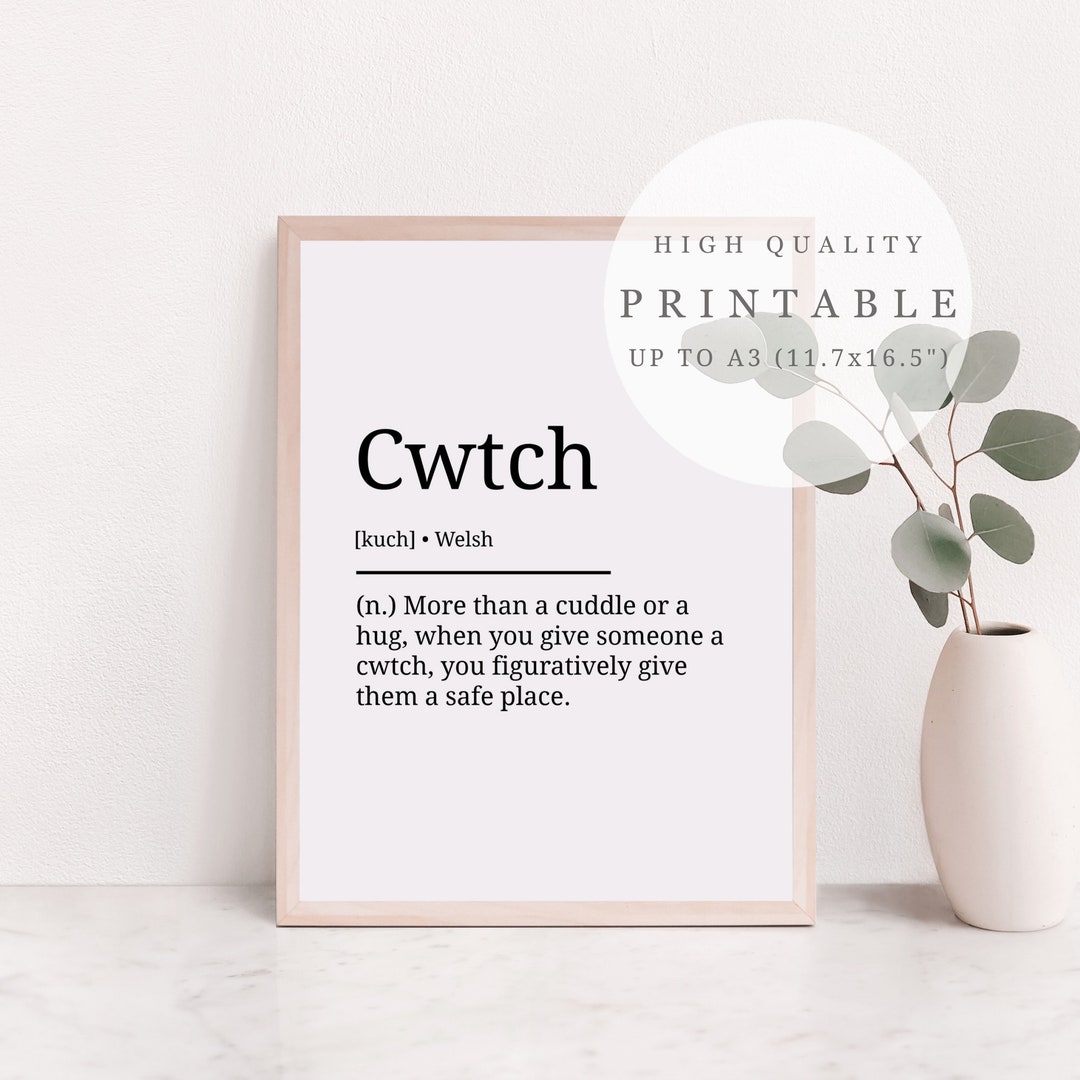 Cwtch Cwtch Sign Welsh Word Welsh Meaning Welsh Etsy Norway