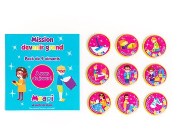 Mission Pack Become Great - Complement of Magnets for Routine Table or Motivation and Reward Moapi Child