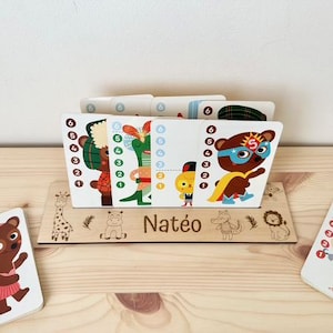 Support jeu de cartes porte cartes en bois personnalisé pour enfant, personnes âgées ou handicapées
