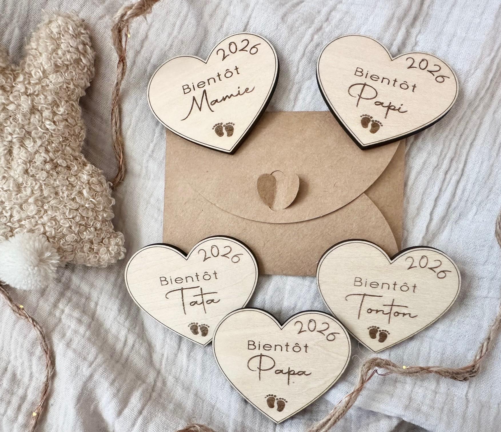 Plaque Murale Décorative Cœur En Bois - Personnalisée - Fait Main - 15 Cm